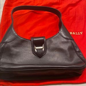 Bally Black Soft Leather Shoulder Handbag